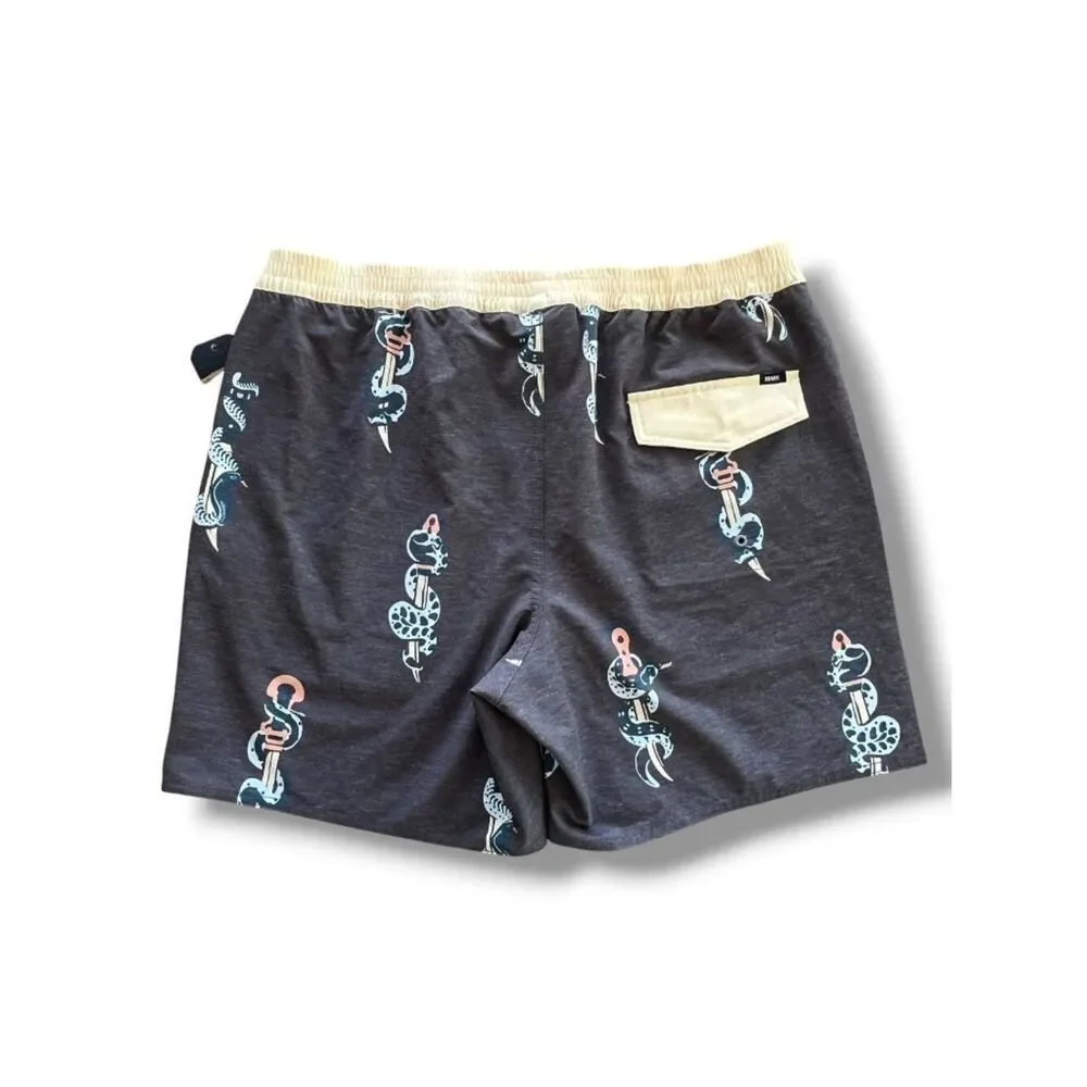 NWT! Roark Shorey Snake and Dagger Boardshorts Board Shorts Size Large